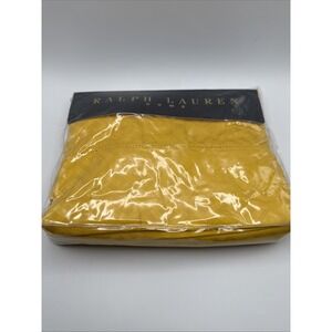 Ralph Lauren Home Quen Flat Sheet RARE Harrowgate Yellow Vtg Y2K Geometric Italy